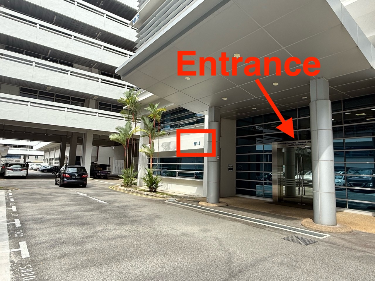 Drop-off location near 70 Nanyang Drive, Singapore 637457